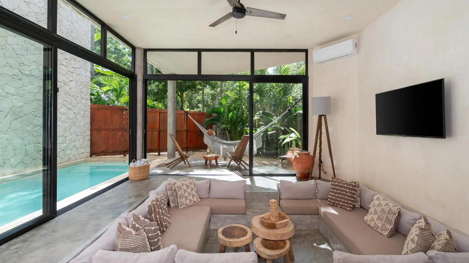 2 Tropical Bohemian Villas-2 Priv Pool-Bbq 3A-3B Tulum Willa